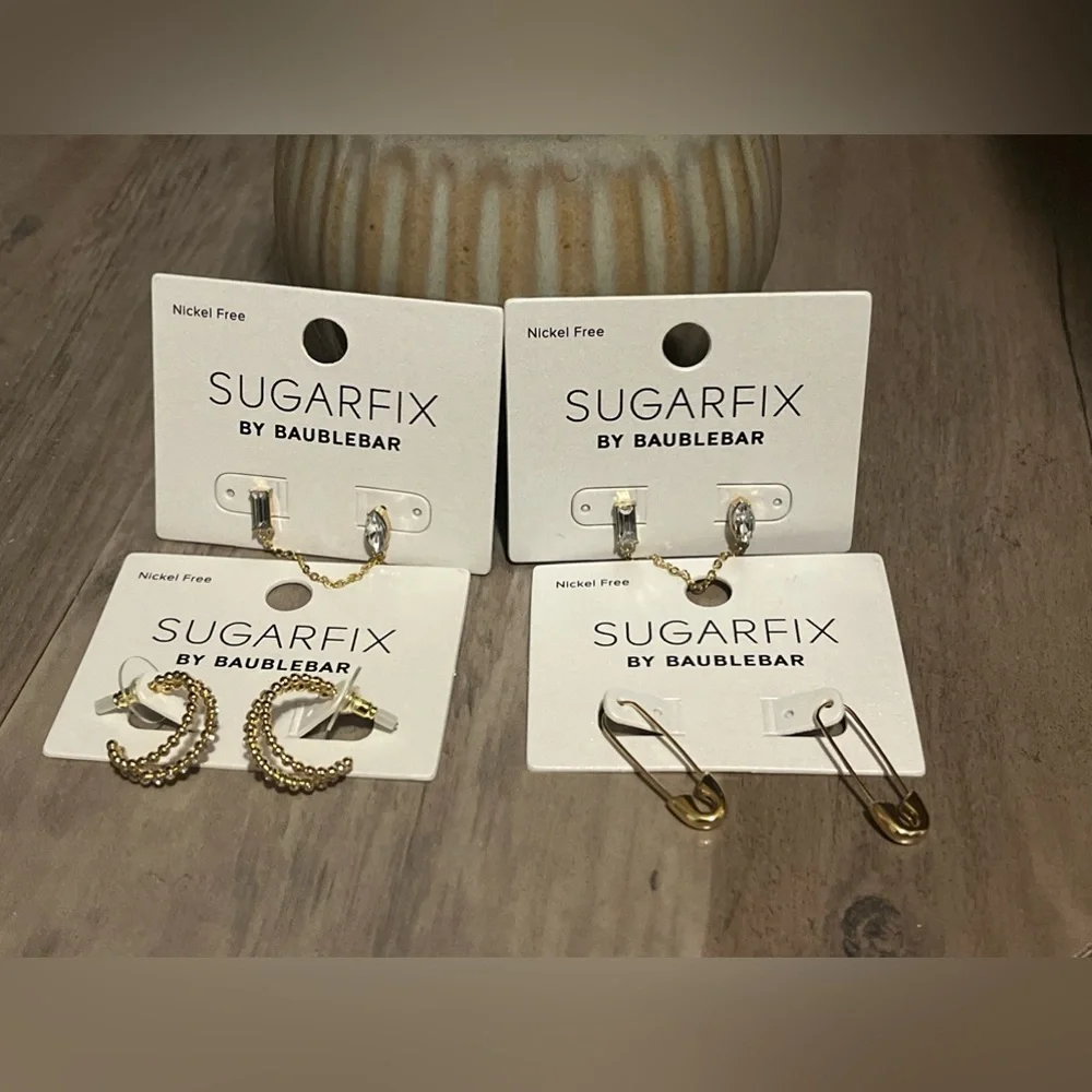 Sugarfix by Baublebar 4-pack earrings! Brand new! Nicole Free - Picture 1 of 1